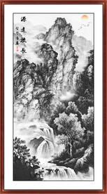 竖幅山水