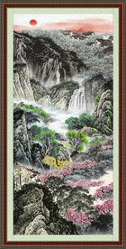招财山水画 