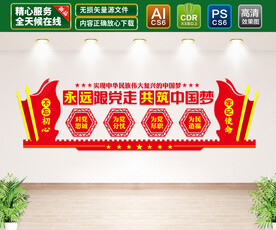 永远跟党走文化墙