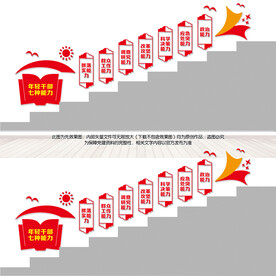 年轻干部七种能力楼梯文化墙