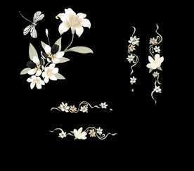 旗袍汉服绣花图案
