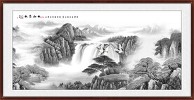 新中式客厅水墨画