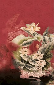 中国风定位旗袍花