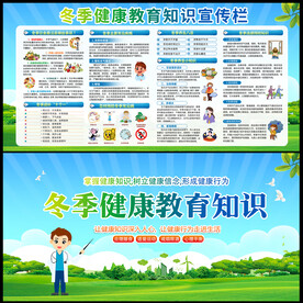 冬季健康宣传栏