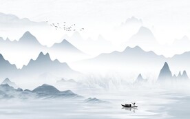 烟雨江南山水