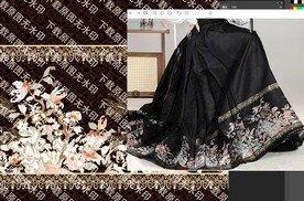 鸟花马面裙