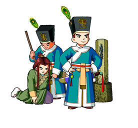古代官吏儿童画