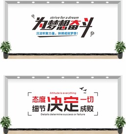 企业励志背景墙