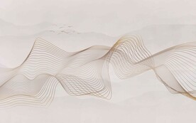 抽象线条水墨山水画