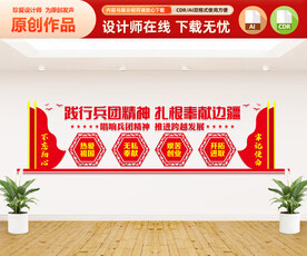 弘扬兵团精神文化墙