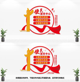 便民服务中心文化墙
