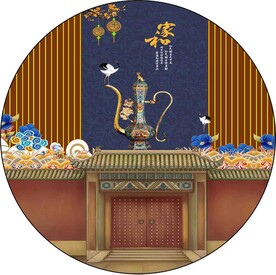 圆形装饰画  