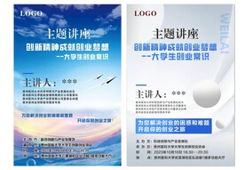 创业海报主题讲座海报图片