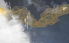 轻奢线条壁画背景墙