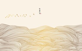 轻奢线条壁画装饰画