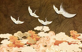 轻奢线条壁画装饰画