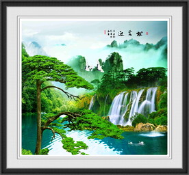 山水画山水风景