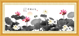 水墨荷花