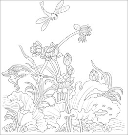 白描荷花 