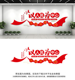 以人民为中心文化墙