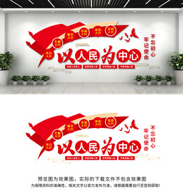 以人民为中心文化墙