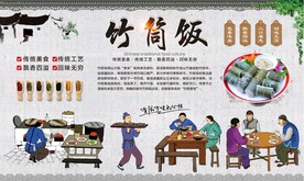 竹筒饭背景