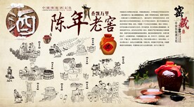 酒文化陈年老窖背景