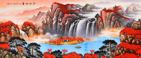 鸿运当头 流水生财装饰画