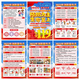 2023消防月海报