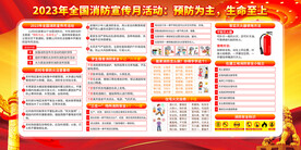 2023年全国消防日展板