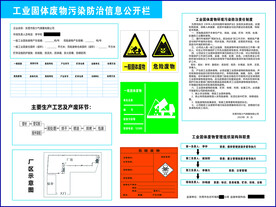 固体废物公示栏