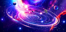 宇宙星空漩涡星球装饰画