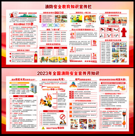 119全国消防宣传日展板