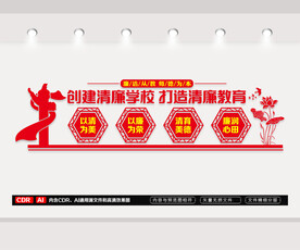 创建清廉学校文化墙