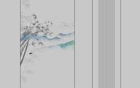 轻奢格栅背景墙