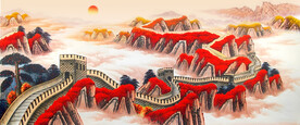 长城山水画长城