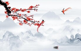 梅花背景墙