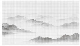 圆点山水激光镂空
