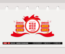 听党话感党恩文化墙