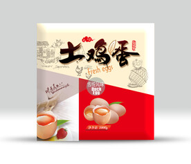 土鸡蛋包装 效果源文件