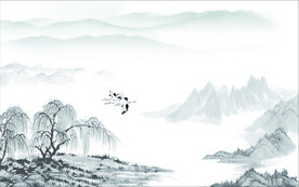 山水水墨画
