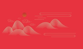 手绘山