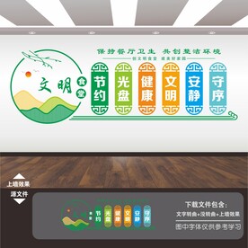 食堂餐厅标语形象墙背景墙挂画