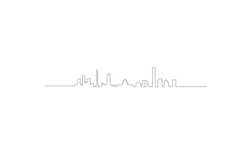 北京城市天际线线稿