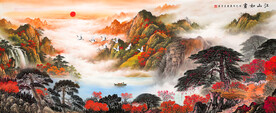 鸿运当头 流水生财装饰画