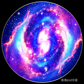圆形星空装饰画