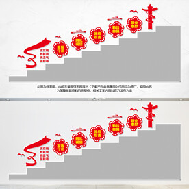 文明社区楼梯文化墙