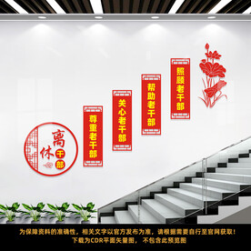 离休干部楼梯文化墙
