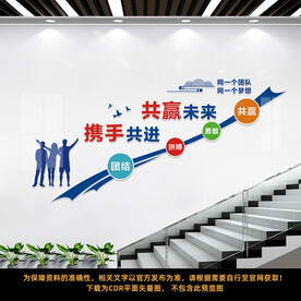 企业楼梯文化墙