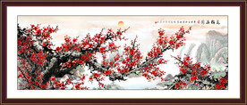 客厅梅花装饰画 